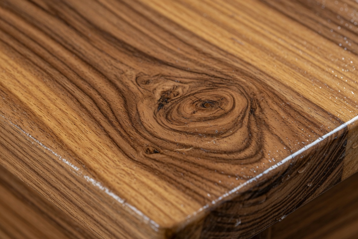 Ultra-realistic 8K close-up of wood grain texture after professional Cart restoration, showing depth and protection against humidity, macro photography style, sharp focus